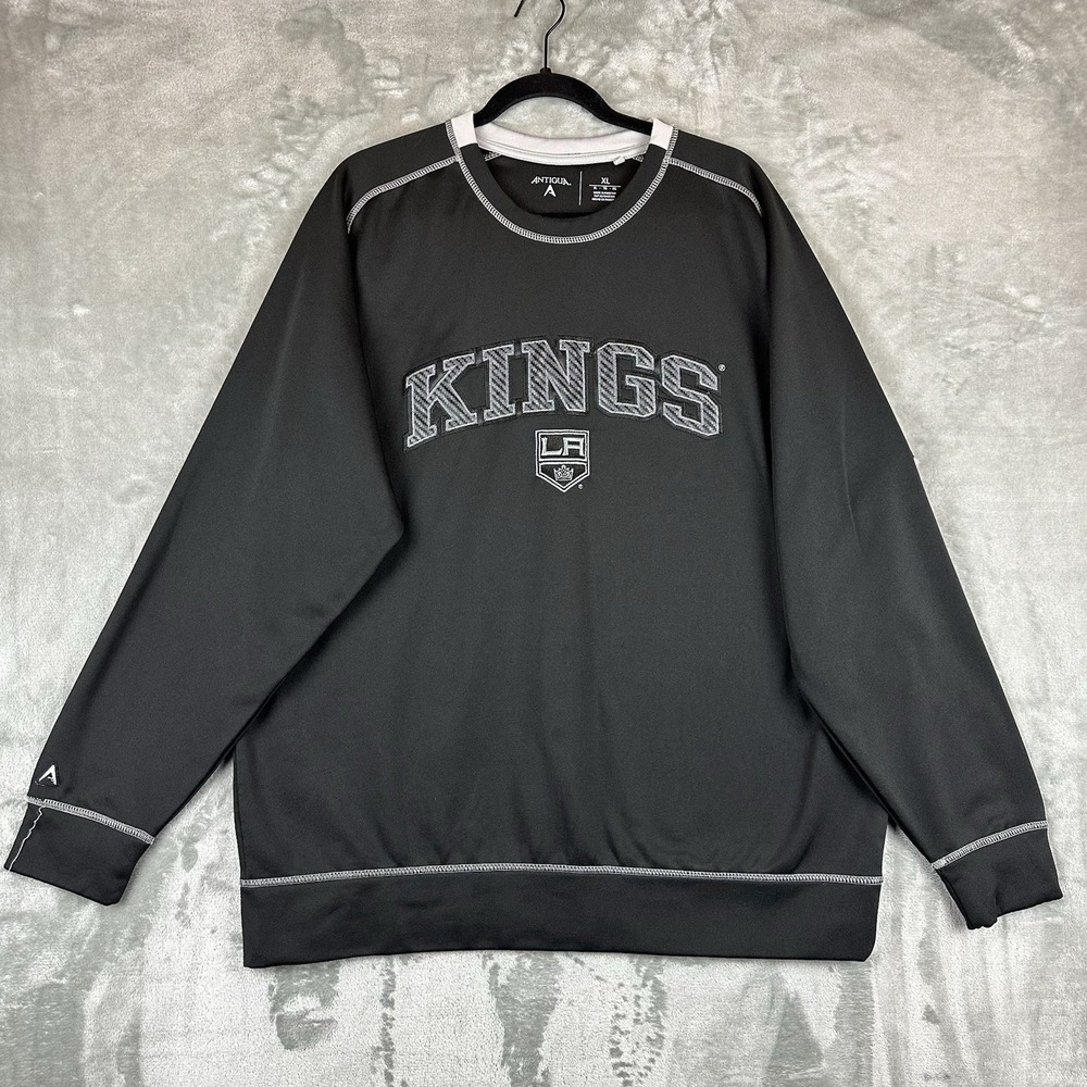 Antigua Los Angeles Kings NHL Sweatshirt Men's XL Black Long Sleeve Crewneck